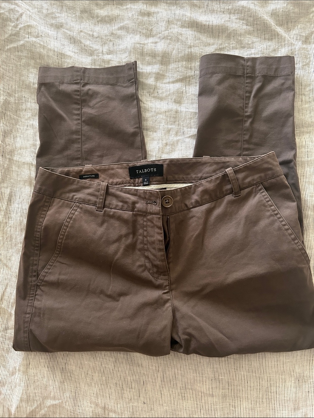 Talbots Women’s Brown Straight-Leg Chinos